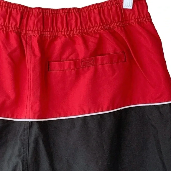 DreamWave Swim Trunks Board Shorts Size L Colorblock Black Red Brief Build In - Picture 7 of 14